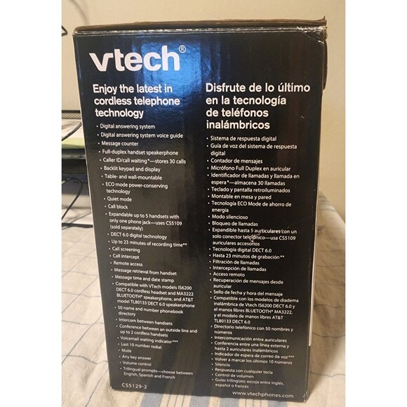 VTech 2 Handset Phone System w Digital Answering System & Caller ID/Call Waiting - Picture 5 of 11